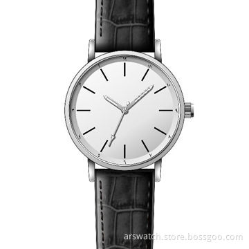 Promotional simple design watch for unisex, with slim case